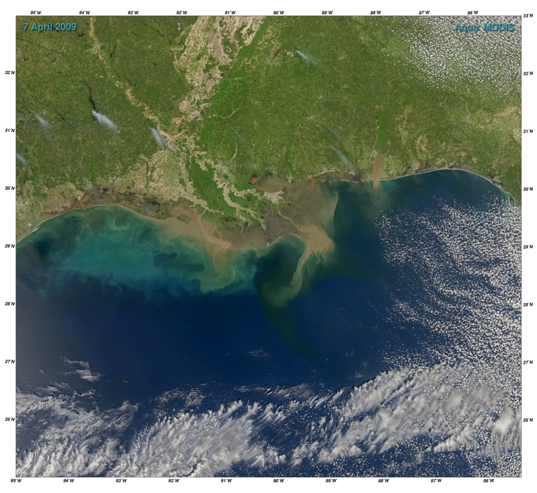 Sediment Plumes from freshwater influence along NGoM 